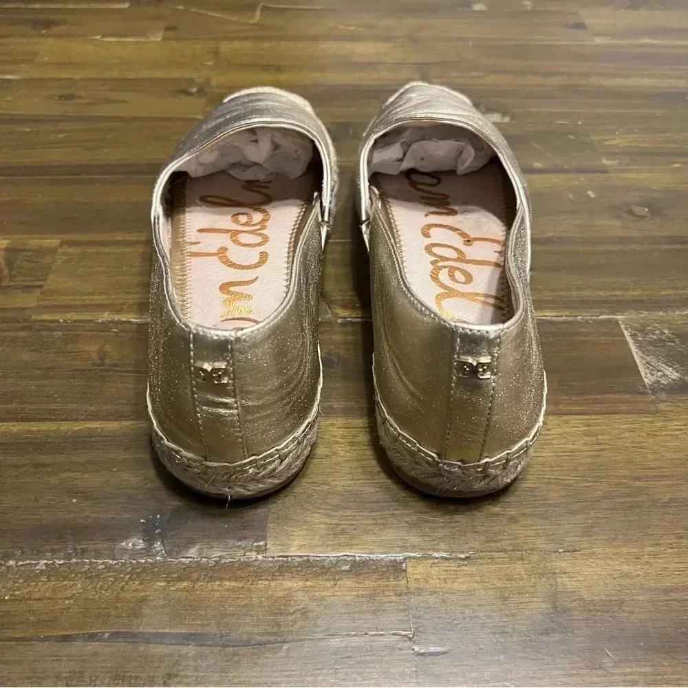 Sam Edelman Gold Kesia Slip On Spadrilles